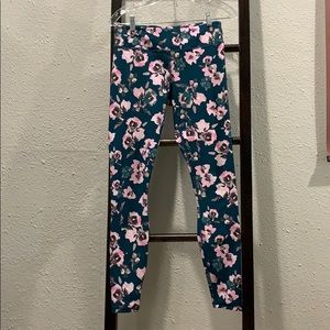 Green floral fabletics leggings